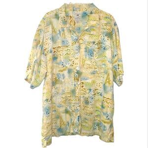 Luau Silk Hawiiann Button Down Shirt